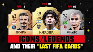 FIFA 22  ICONS and their LAST FIFA CARDS 😔💔 ft Maradona Ronaldo Beckham… etc [upl. by Hakilam]