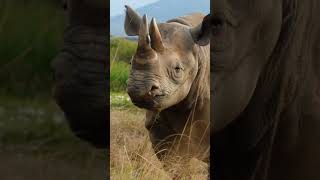 Black rhino in Rwandas Akagera National Park wildlife nature [upl. by Boyt]