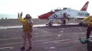 T45 catapult launch from USS Theodore Roosevelt [upl. by Borrell]