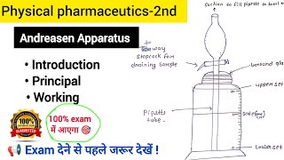 Andreasen Apparatus  Physical pharmaceutics 4th semester  andreasen apparatus easy notes [upl. by Omland]