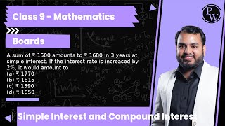 A sum of ₹ 1500 amounts to ₹ 1680 in 3 years at simple interest If the interest rate is increase [upl. by Lemrej]