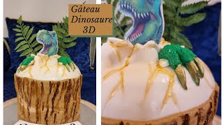 Gâteau Dinosaure 3d en pâte à sucre [upl. by Ahsok]