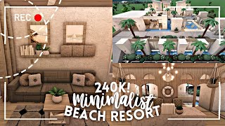 roblox bloxburg  🥥 no advanced placing modern beach resort  ꒰ build amp tour ꒱  itapixca builds [upl. by Notnert]