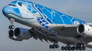 60 MINUTES PURE AVIATION  4 ENGINE PLANES only  Airbus A380 Boeing 747 A340  4K [upl. by Gunthar]