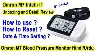 Omron M7 Intelli IT Unboxing and Detail Review  Omron M7 Blood Pressure Monitor HindiUrdu [upl. by Jilli720]