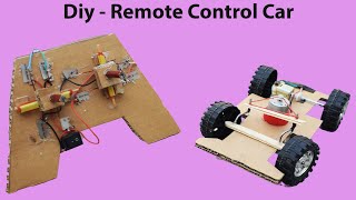 How to make Simple Remote control car using cardboard  Science project from cardboard [upl. by Plato]