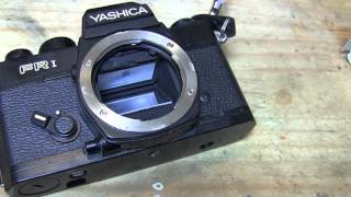 Yashica FR1 SLR Camera ヤシカ 一眼レフ 4LR44 battery [upl. by Ebberta]