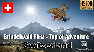 GRINDELWALD FIRST – Top of Adventure  SWITZERLAND  Adventure activities in Switzerland [upl. by Juan629]