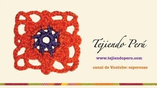 Pastilla cuadrada en crochet  3 granny square [upl. by Trakas]