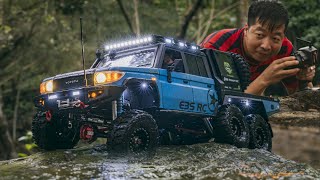 Rc Crawler 6x6 ToYoTa LC79 Deep creek crossing at the Deserted Park e3src [upl. by Elleinnod]