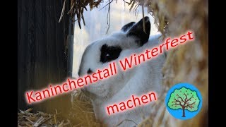 Kaninchenstall Winterfest machen  mit Outtakes  Kaninchen im Winter [upl. by Wait]