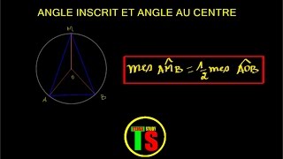 angle inscrit et angle au centre [upl. by Kassey826]