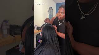 Quick Weave Bob install hairtransformation quickweave hairtutorial hairtransformation [upl. by Noivaz36]