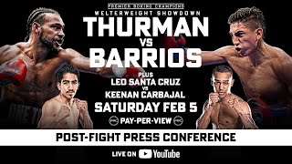 Thurman vs Barrios POSTFIGHT PRESS CONFERENCE  FOX Sports PBC PPV [upl. by Sakhuja]