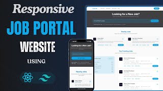 Job Portal Website using Reactjs amp Tailwind CSS [upl. by Akimed]