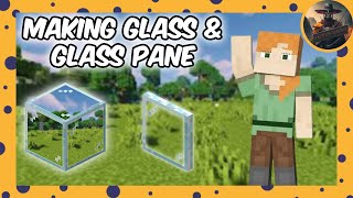 How to make Glass amp Glass Panes in Minecraft  Minecraft Recipe [upl. by Atis204]