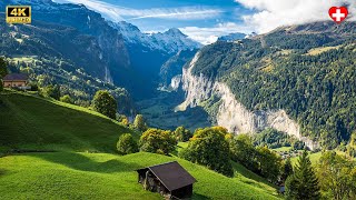 Lauterbrunnen Wengen Switzerland  the most beautiful villages 4K [upl. by Silbahc288]