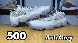 Yeezy 500 Ash Grey Reviewamp On foot [upl. by Ytsirk]