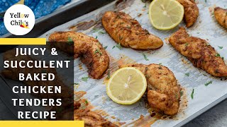 Super Juicy Baked Chicken Tenders Recipe Your Family Will Love Them [upl. by Ciaphus48]