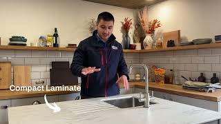 Can I Have an Undermount Sink and Drainer Grooves with a Compact Laminate Worktop [upl. by Parke]