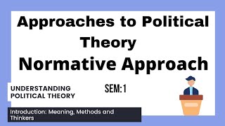 Normative Approach  Meaning Methods and Prominent Thinkers  Normative Political Theory DUSOL [upl. by Roderich623]