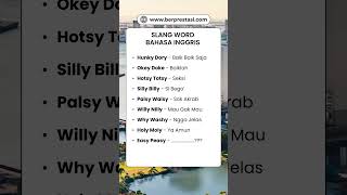 SLANG WORD BAHASA INGGRIS [upl. by Ahseenat]