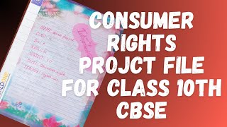 Consumer Rights Project Class 10  SST Project NCERT [upl. by Marcelo929]