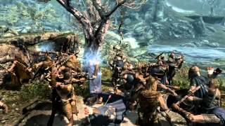 Skyrim Battles  Ulfric amp 25 Stormcloaks vs Madanach amp 25 Forsworn Warlords Master Settings [upl. by Enaywd]