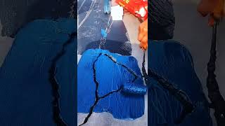 Use new waterproof coating to repair roof leakage and seepage cracks roofleak waterproofleakage [upl. by Rosina]