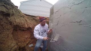 The Best Basement Waterproofing Easy  DIY Coating  Block Foundation  Exterior Waterproofing [upl. by Skees85]