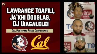 Lawrance Toafili Jakhi Douglas DJ Uiagalelei Cal Postgame Interview  FSU Football  Warchant [upl. by Etnoek]