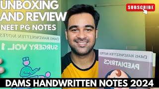 UNBOXING DAMS NEET PG HANDWRITTEN NOTES  Dr Vats [upl. by Redwine]