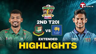 Extended Highlights  Bangladesh vs Srilanka  2nd T20I  T Sports [upl. by Liddie527]