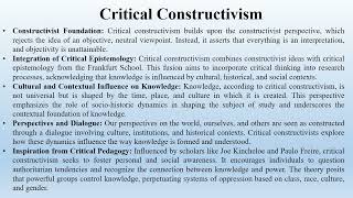 Critical Constructivism [upl. by Aliuqa908]