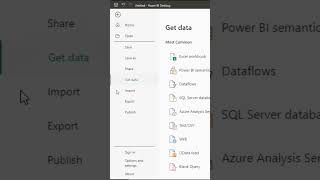 Power BI  File option Overview [upl. by Ulda]