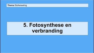 Basisstof 5 Fotosynthese en verbranding [upl. by Lashond]