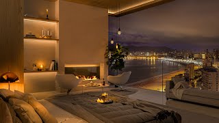 Cozy Bedroom with Soft Piano Jazz Music  Instrumental Jazz Music for Relax Sleep and Study [upl. by Aidnic]