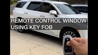 Remote Control Window with Key Fob  Hyundai Palisade Calligraphy 2023 tips and tricks [upl. by Vyse]