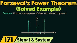 Parsevals Power Theorem Solved Example [upl. by Richel]