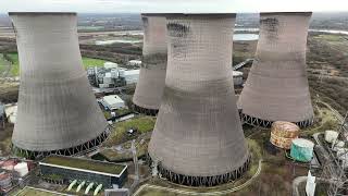 Fiddlers Ferry Power Station Remaining Four Towers [upl. by Adyeren]