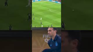 Scaloni Reaction to Argentina Di Maria Goal World Cup Final [upl. by Betthezel]