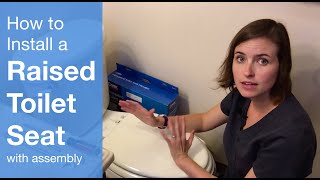 How to Install a Raised Toilet Seat with Assembly  Carex Raised Toilet Seat [upl. by Atnuahs]