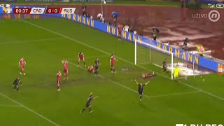 Hrvatska vs Rusija 1  0 Own goal Kurdiyashov World cup 14112021 [upl. by Rawde]