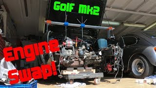 Golf Mk2 Engine Swap [upl. by Tanberg]