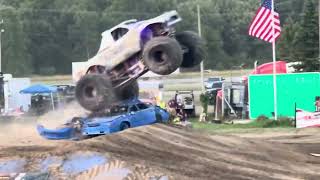 Monster Truck Throwdown Fowlerville Mi show 2 Freestyle pt 2 [upl. by Yoccm82]