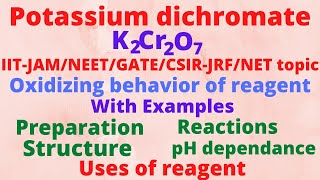 Lecture 10  Potassium dichromate K2Cr2O7 as a reagent [upl. by Melva136]