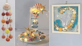 8 Home decorating ideas handmade with Seashell  Seashell craft ideas [upl. by Lavicrep]