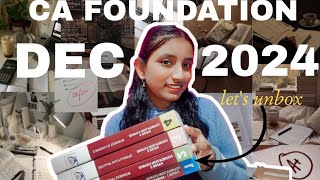 CA Foundation New Course ICAI Study Material December 2024  Unboxing🔥  CA Books  Afsana [upl. by Odlanir]