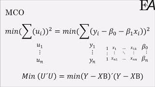 Econometría estimación por mínimos cuadrados ordinarios matricial [upl. by Nauqal428]