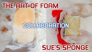 ASMR Sponge 556👯‍♂️Collaboration with theartoffoam 👯‍♀️Aleppo Soap made in Syria [upl. by Aitra973]